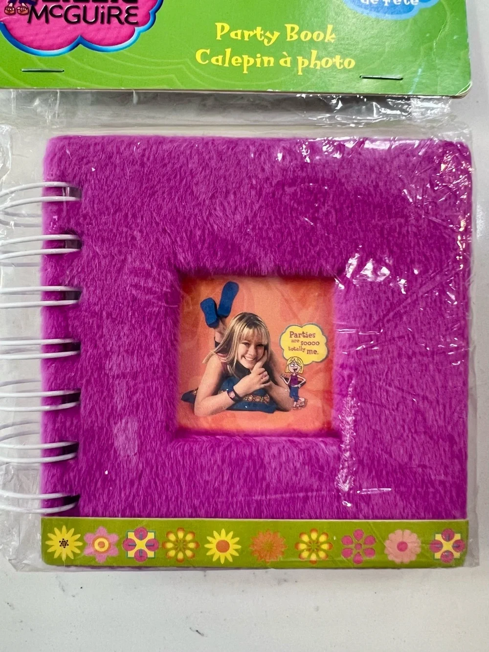 Disney Lizzie McGuire Vintage Pink Mini Fuzzy Party Book NEW